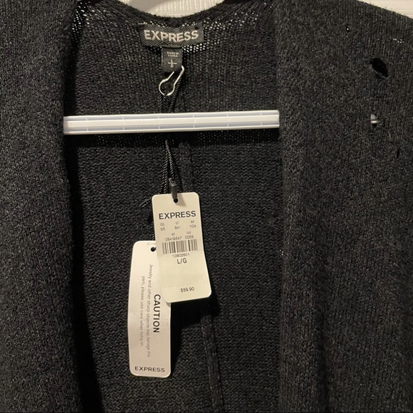 ✨BRAND NEW✨ Distressed Black Cardigan - Picture 6 of 6